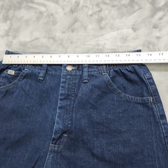 Lee Jeans Womens 12 SHORT Blue Relaxed Fit Side Elastic Mid Rise Stretch Denim - Picture 9 of 13